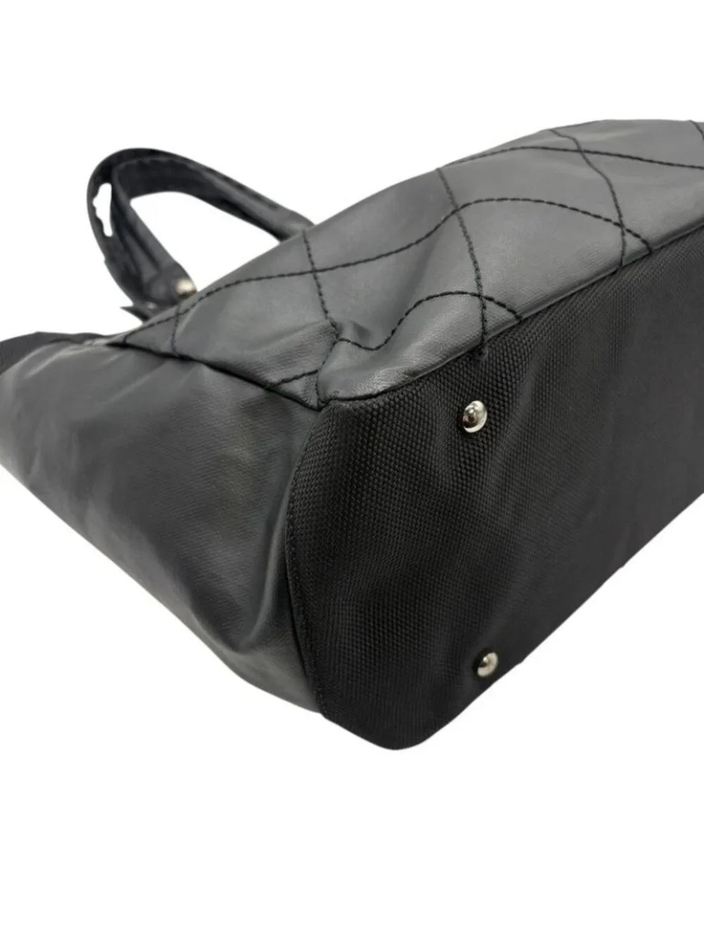 Chanel Tote Paris Biarritz MM Black Silver 3421 - Picture 11 of 15